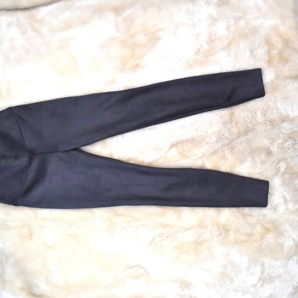 White House Black Market Faux Suede Runway Leggings Gray Size 4 Small - Picture 4 of 14